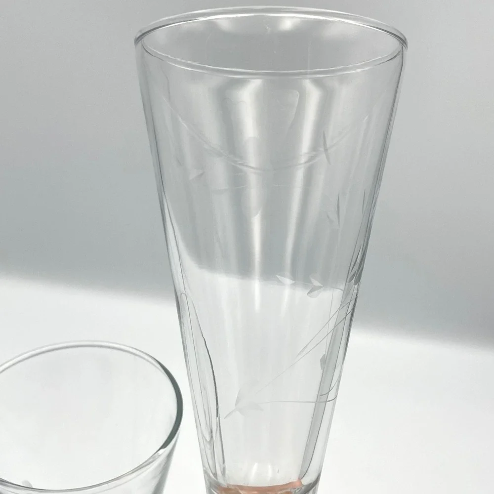 Princess House Heritage Set of 4 Crystal Pilsner Glass 7.5